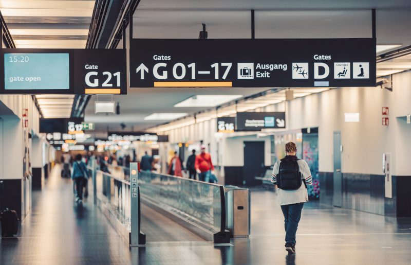 Passagiere am Flughafen